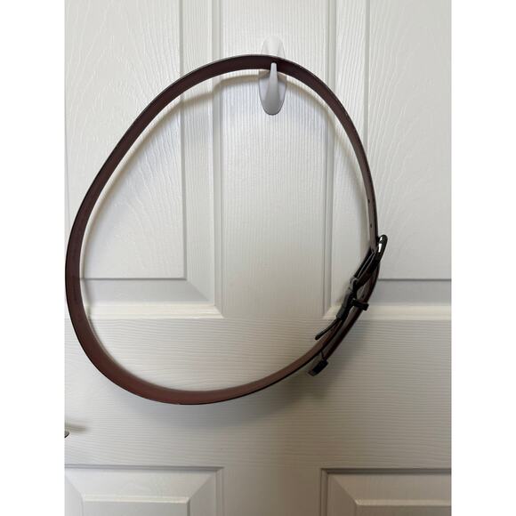 Fossil Black polished Leather Belt with Gunmetal solid brass Buckle | size 40 - Picture 2 of 8